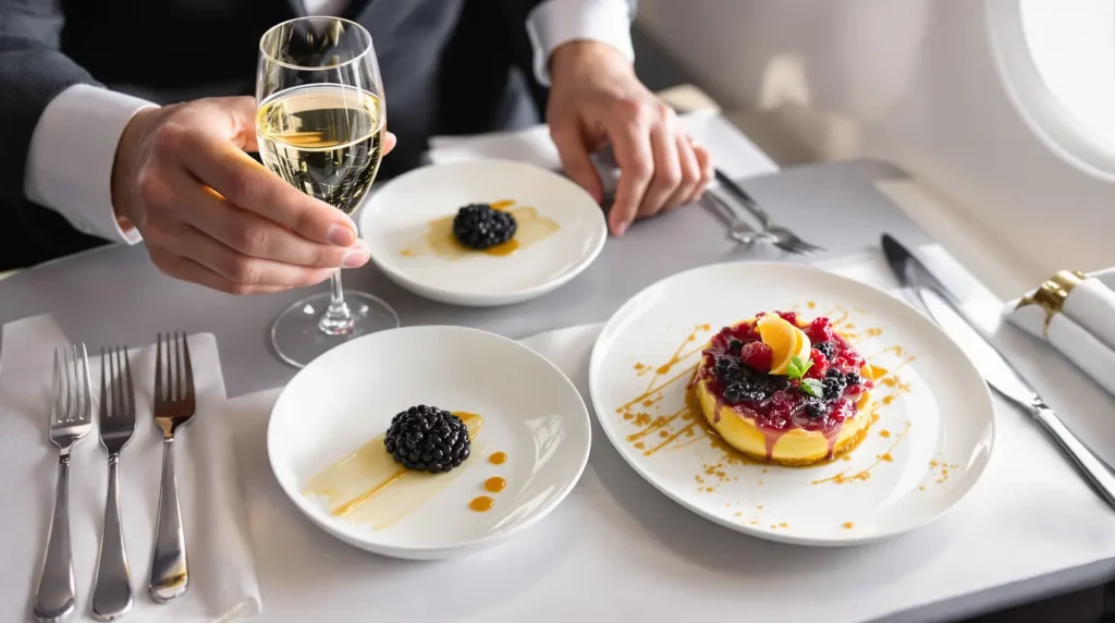 Champagne, caviar, dessert de la meilleure pâtissière au monde : à quoi ressemble le menu à bord d'un avion Air France pour un billet à 3 000 €