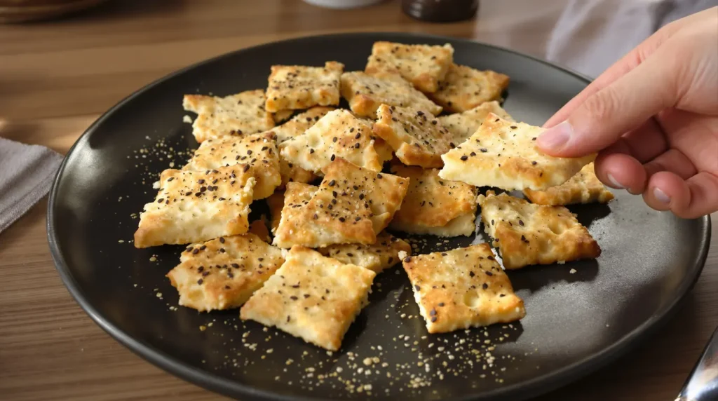 « Je les prépare en 10 minutes pour l’apéro » : mes crackers maison au fromage et aux graines dorées