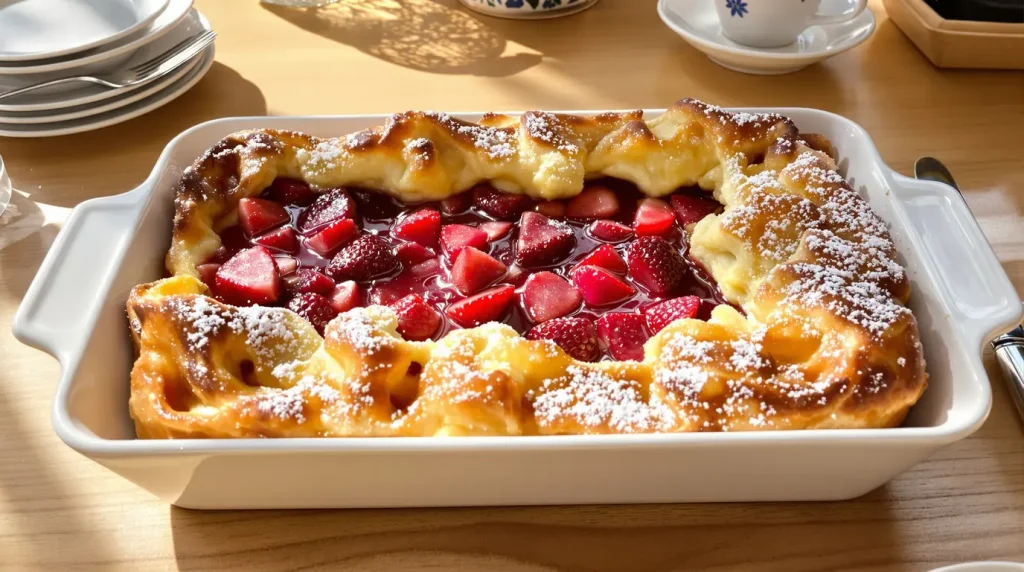 « Plus personne ne veut revenir à la version aux cerises » : mon clafoutis fraise-rhubarbe qui fait craquer les gourmands
