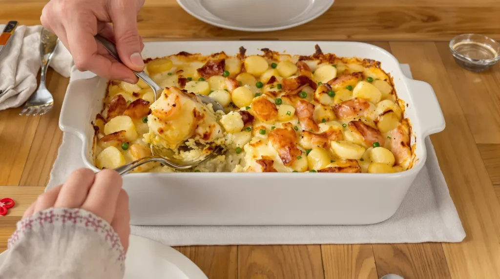 Simple, pas cher et ultra réconfortant : le gratin de poireaux, pommes de terre et saumon pour 4 personnes