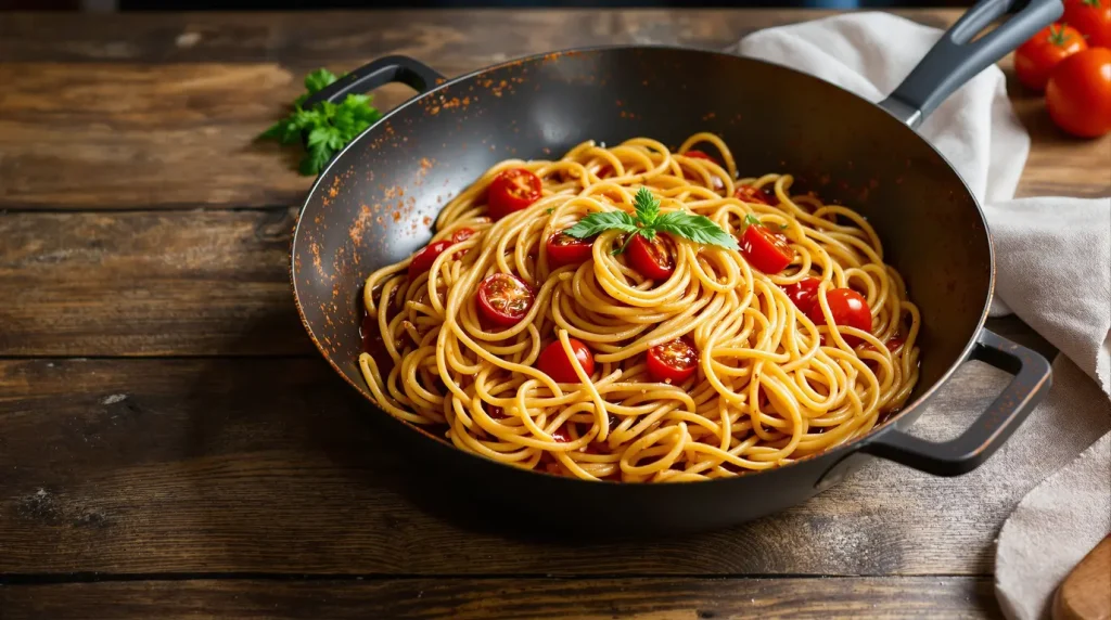 En les cuisant ainsi, les Italiens obtiennent des pâtes parfaitement moelleuses et bien liées, sans beurre ni crème