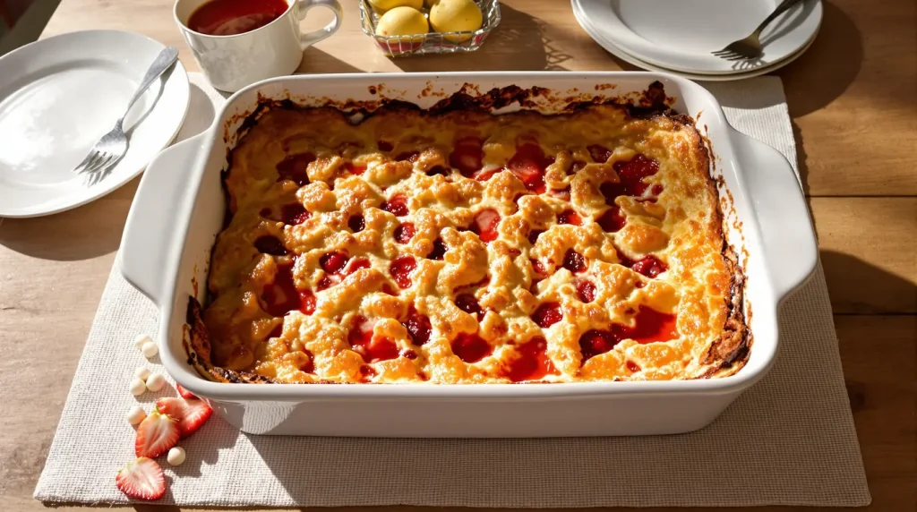 J'ai mis mes fraises au four dans un plat à gratin et depuis, plus personne ne me demande de tarte aux fraises