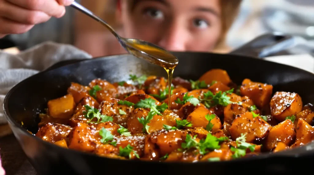 J'ai rôti une patate douce au miel et cumin juste pour tester : mes invités ont cru que j'avais suivi un cours de cuisine