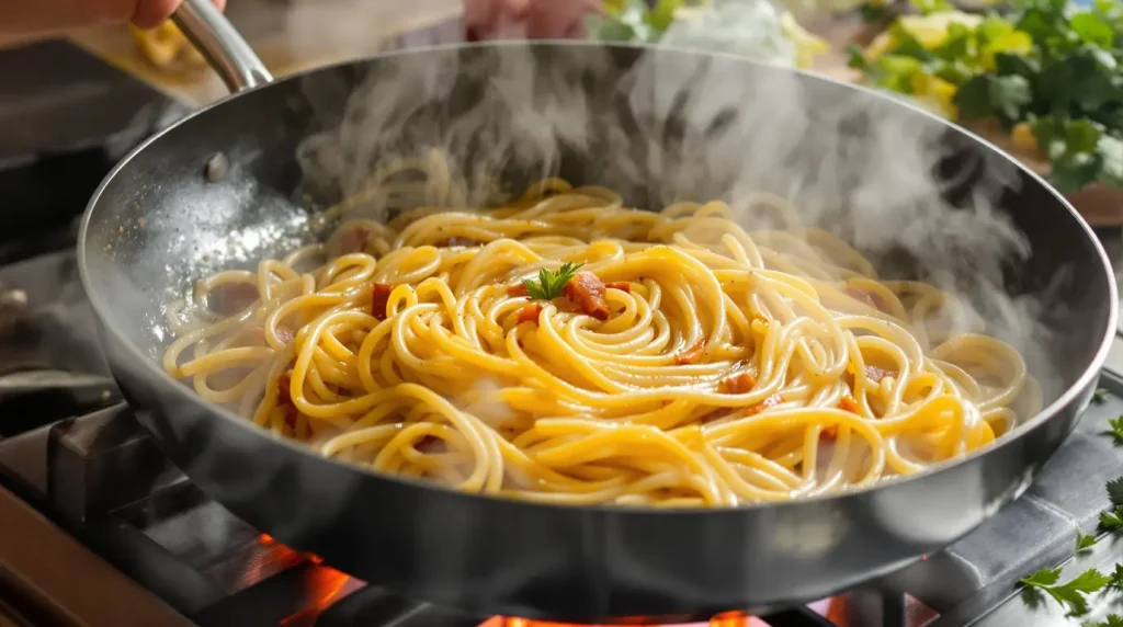 Je rinçais mes pâtes toute ma vie jusqu'à ce qu'un cuisinier italien me montre l'eau de cuisson que je jetais : c'était ma sauce
