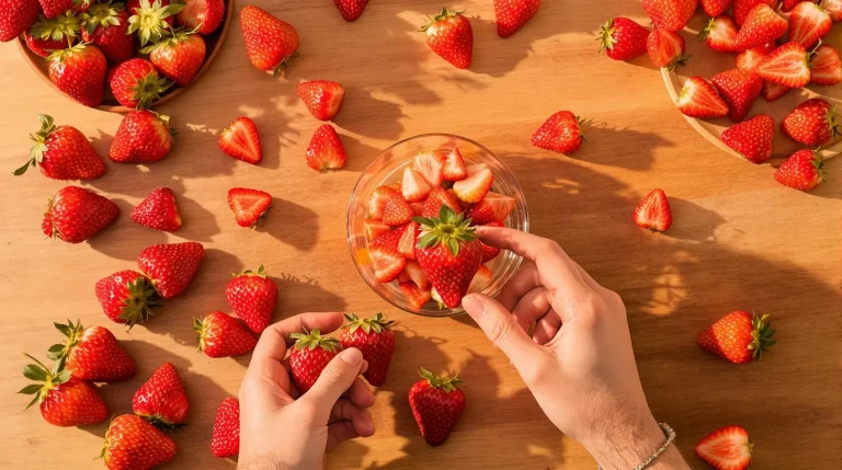 On jette tous la même partie de la fraise sans y réfléchir, et c&rsquo;est pourtant celle qui renferme le plus de possibilités en cuisine