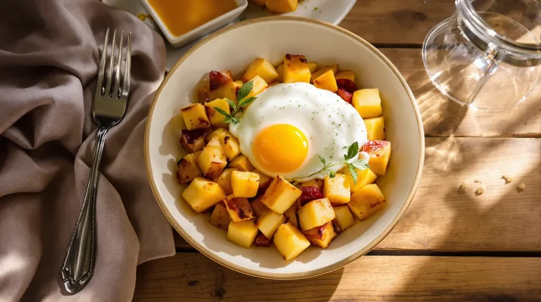 Pommes de terre rôties, œufs au plat et une sauce à 3 ingrédients : le bowl brunch tendance du moment