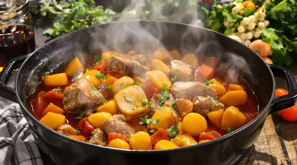 Une cocotte de bœuf haché, pommes de terre et carottes offre un dîner généreux avec peu d’ingrédients à préparer ce soir